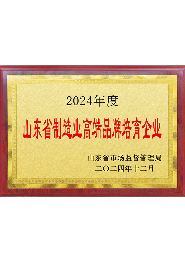 山东省制造业高端品牌培育企业